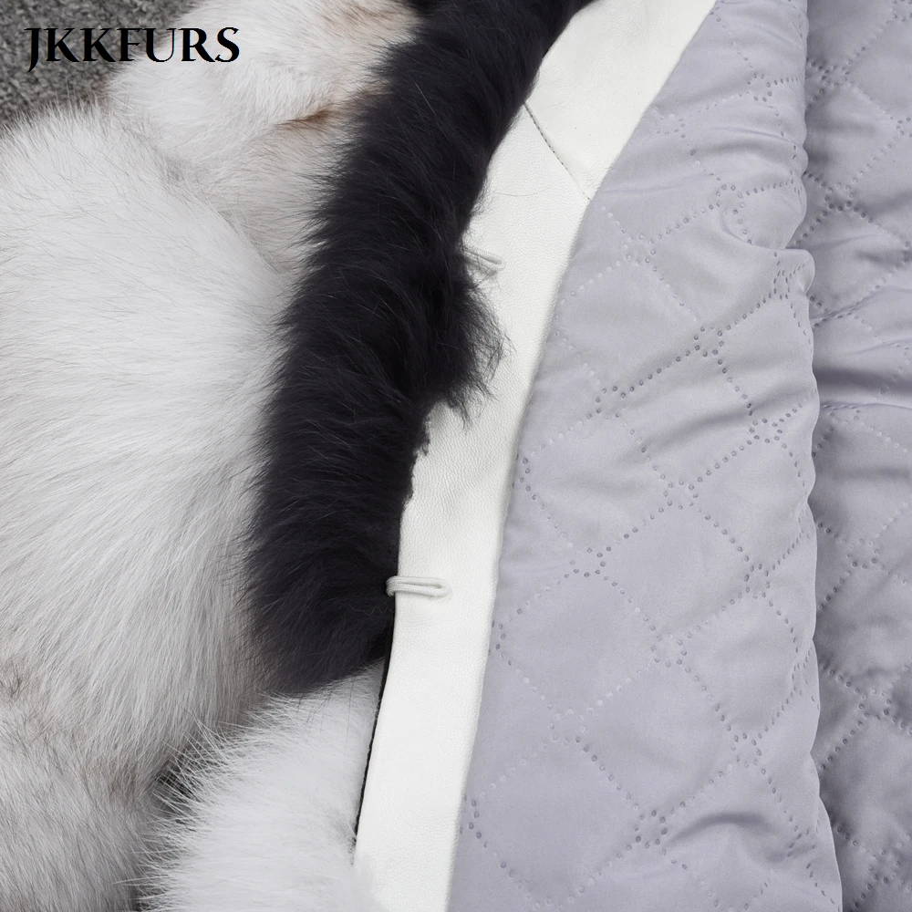 

Women's Real Fox Fur Coat Mixed Multiple Color Customized Genuine Natural Fur Winter Thick Warm Fur High Quality S7371