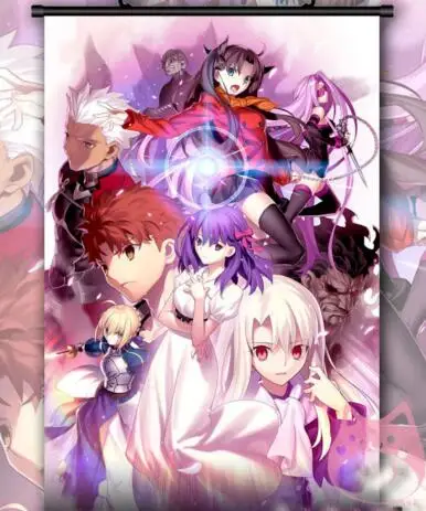 Fate stay night Heaven's Feel аниме настенная прокрутка постер домашний декор|Рисование и