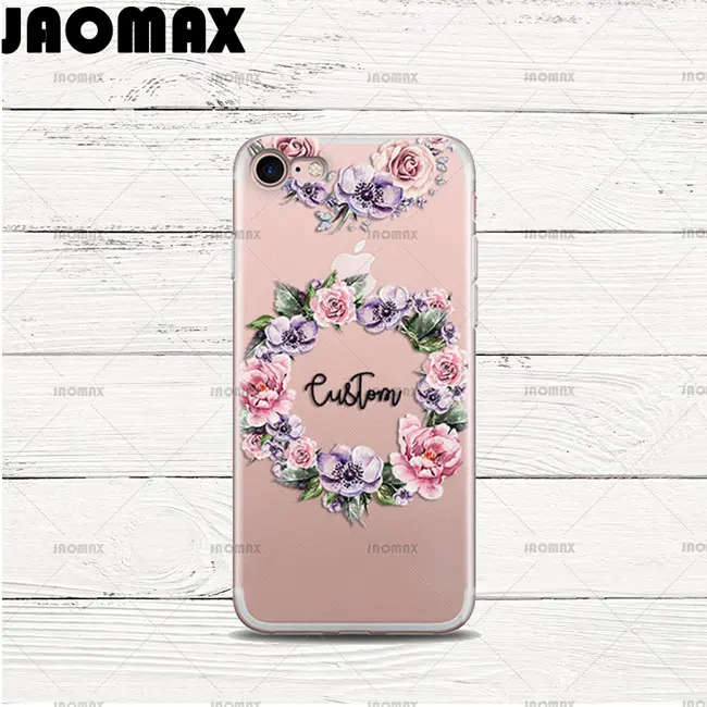 Чехол Jaomax с индивидуальным именем для iPhone 11 XS MAX XR 7 8 6 Plus, силиконовый чехол для телефона с изображением розового цветка сердца фламинго