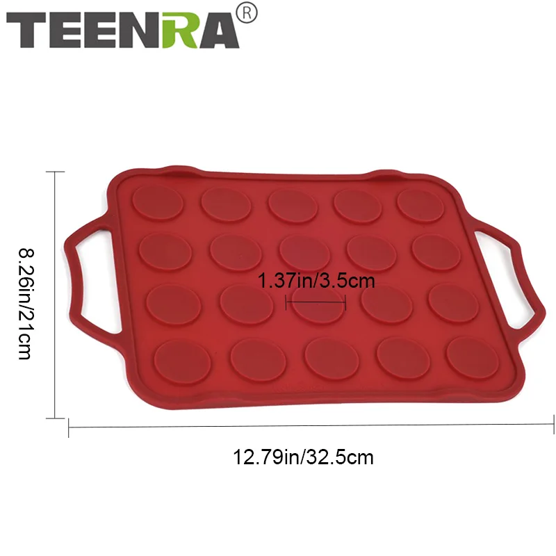 TEENRA 20 отверстий силиконовый Макаронный коврик лоток для выпечки кубики вставка