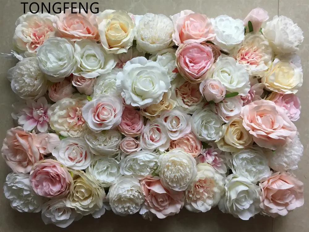 TONGFENG 10 шт./лот искусственный шелк Роза Пион 3D цветок стены свадебное оформление украшение цветок бегун Свадебные украшения