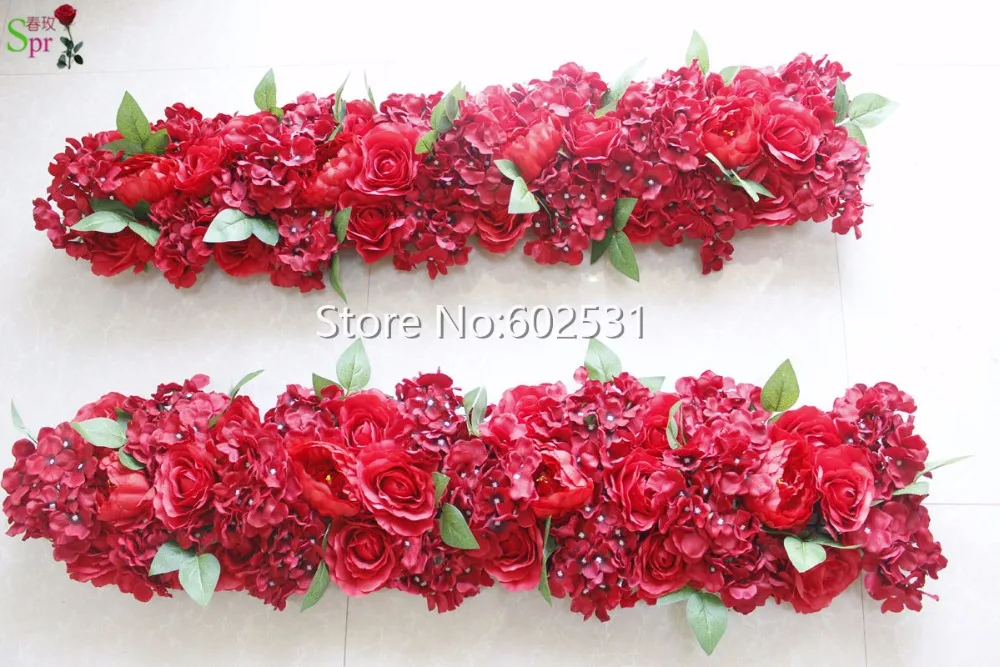 SPR Red wedding arch table runner flower wall stage backdrop decorative wholesale artificial centerpiece 10pcs/lot | Дом и сад