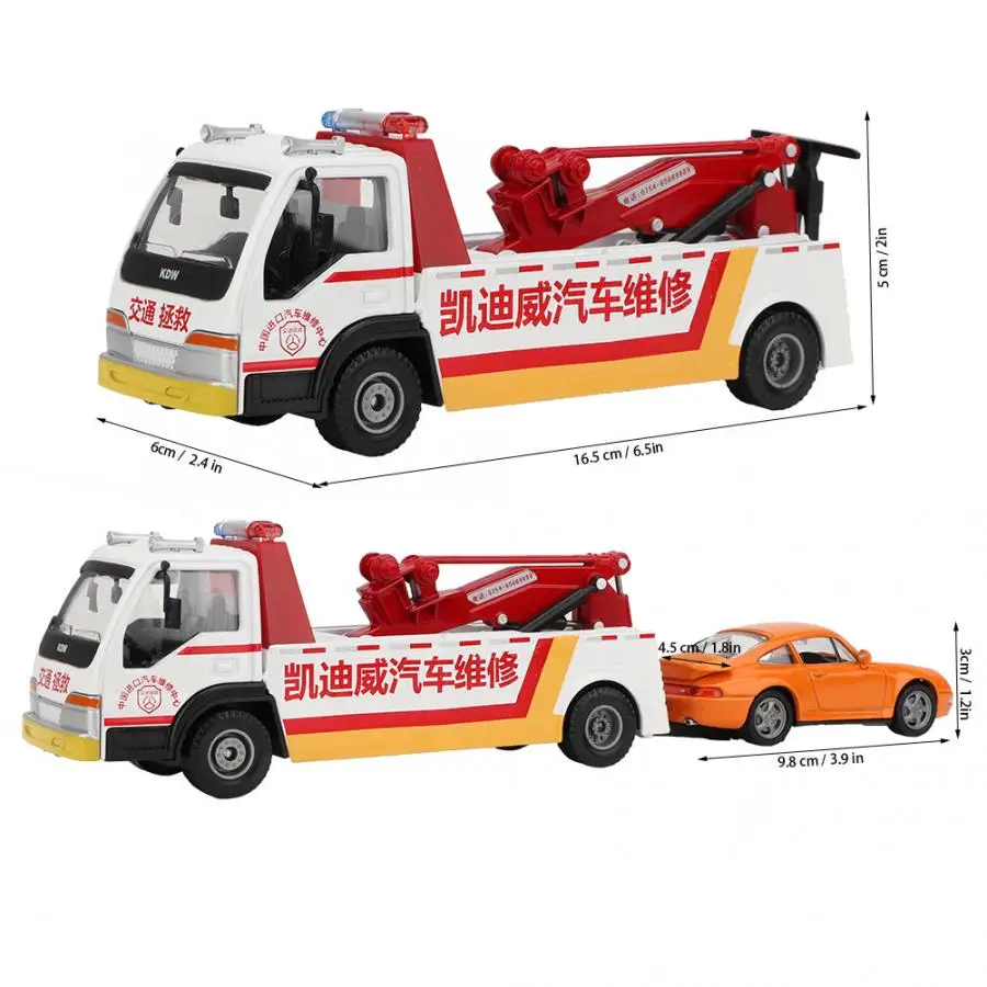 Model Car Light Sound Rescue Truck Wrecker Engineering Vehicles Kids Excavator Toys for boy Toy | Игрушки и хобби