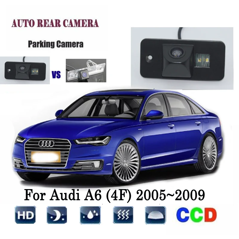 Камера заднего вида для Audi A6 (4F) 2005 ~ 2009/CCD камера ночного видения RCA номерной знак