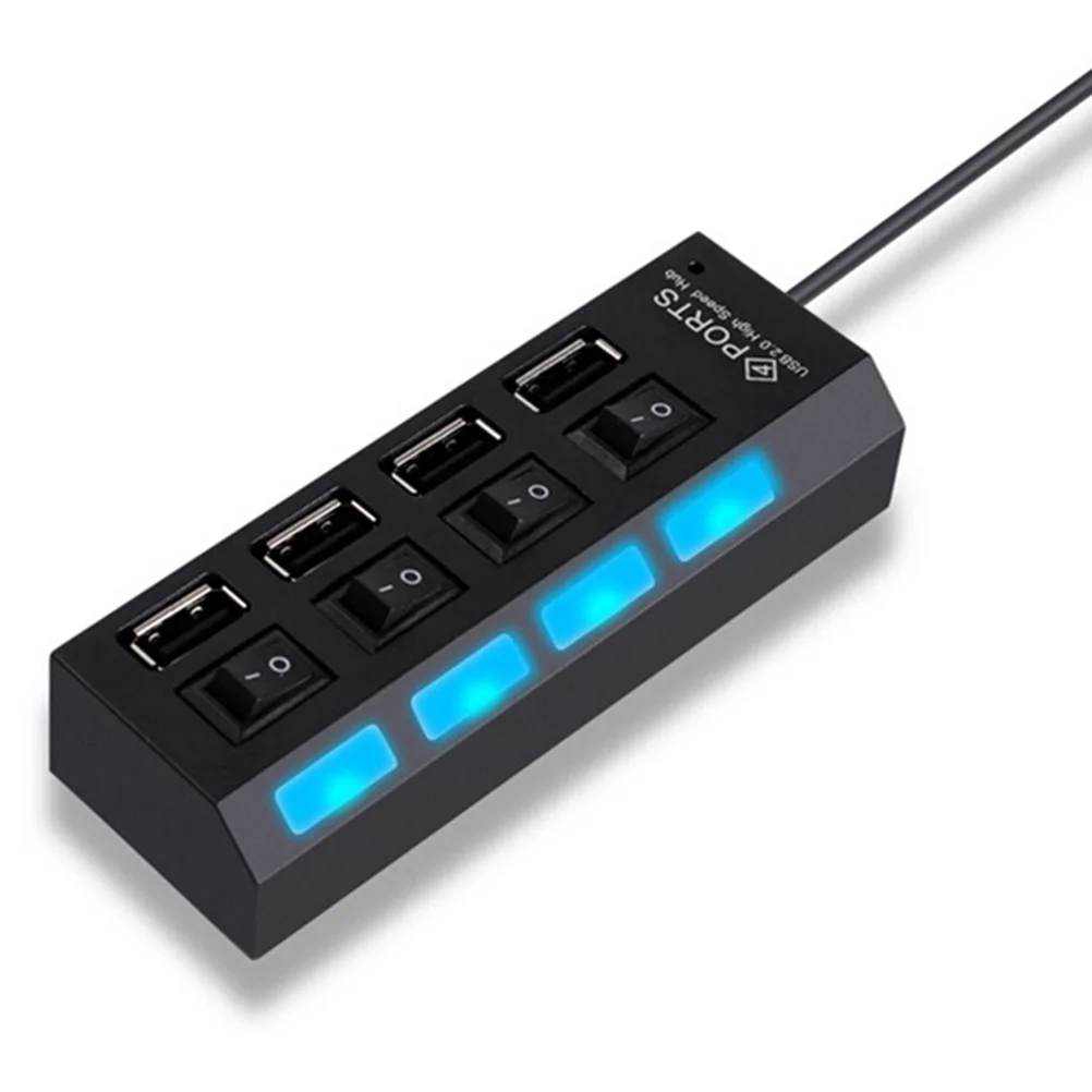 USB 2 0 4 порта Портативный Мини Высокоскоростной 480 Мбит/с вкл/выкл переключатель