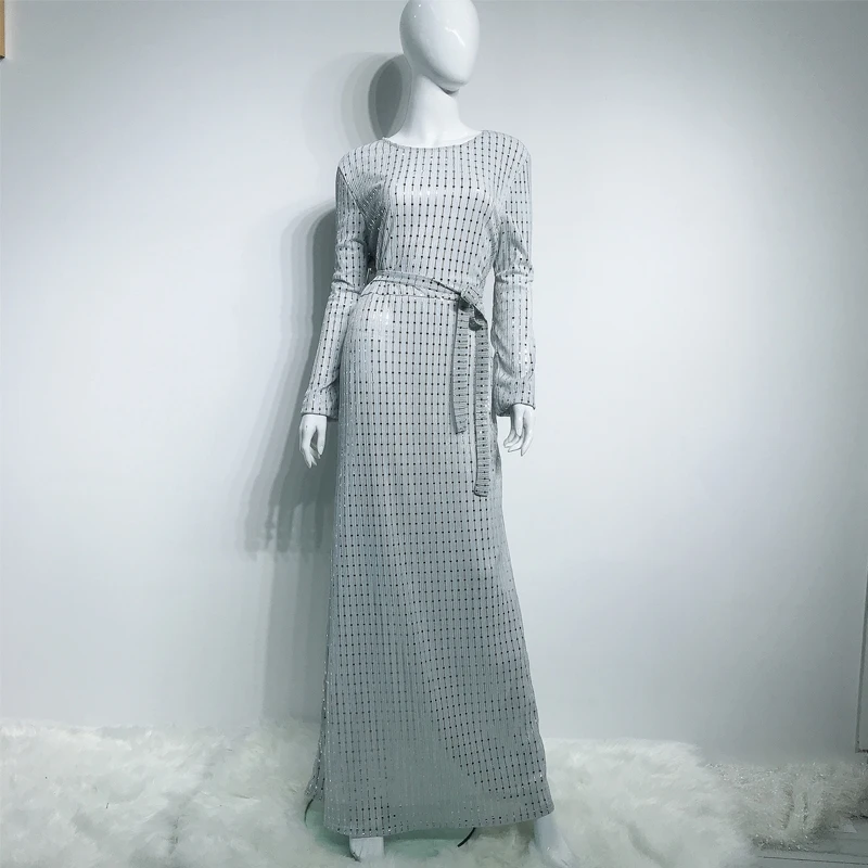 Sequin abaya Дубай халат Femme мусульманский хиджаб платье кафтан турецкие платья Tesettur