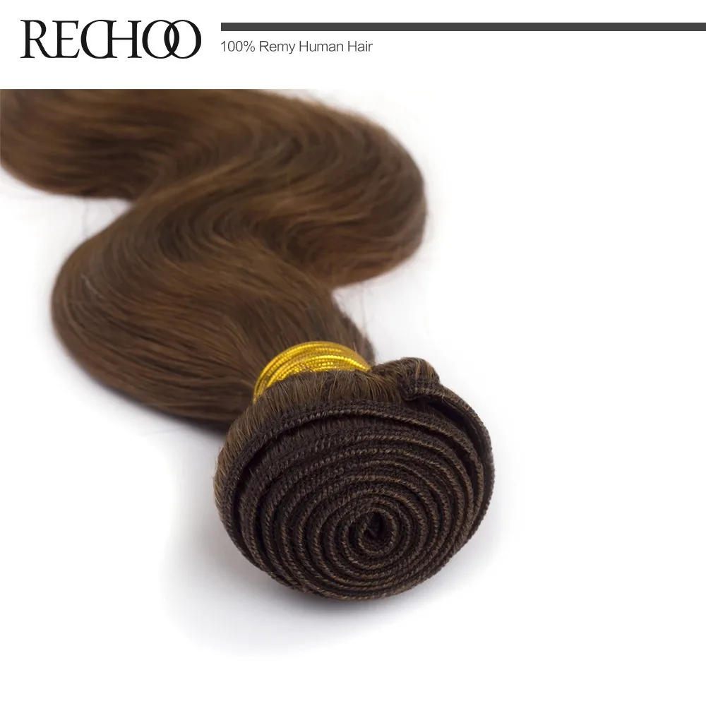 Rechoo бразильские Remy человеческие волосы пучки натуральные волосы светлые для наращивания волна тела один кусок набор волос Extesnions 14 до 26 дюймов