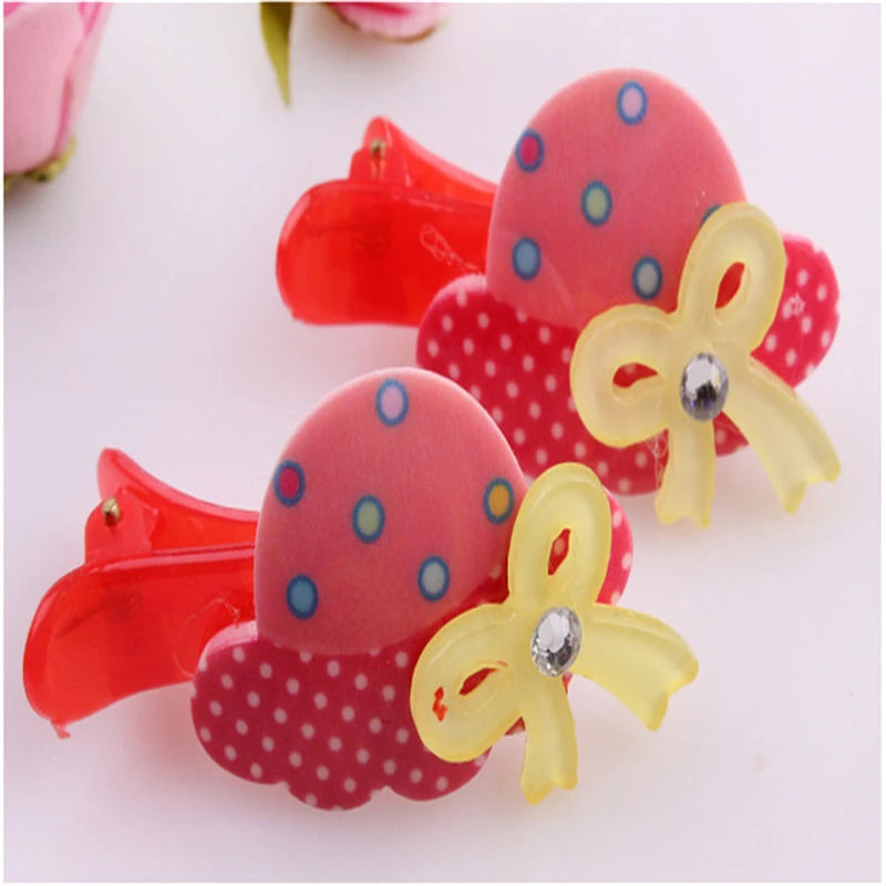 Fashion Kawaii Children Bow Rabbit Hairpin Candy Color Hairgrip Girl Hair Clips Headband Barrette Resin Hairpins 6Pcs Gift|girls hair clips|fashion