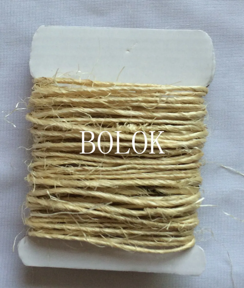 

8cards/lot(total (80meter) 100% natural 1.5mm twisted sisal rope, sisal twine cords used in home, graden packing