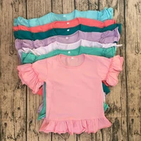 multiple color girls xxx china photos children comfortable shirts baby double ruffle shirts