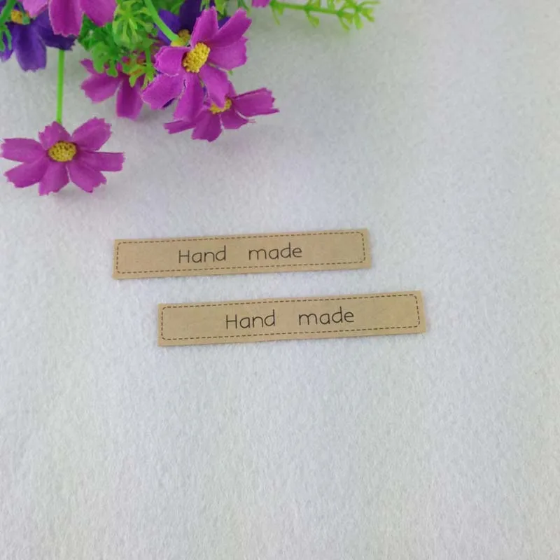 5000 шт./лот 7 5x1 3 см печать &quotручная работа&quot бумажные клейкие этикетки