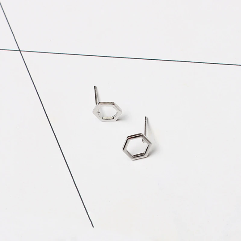 Женские серьги пусеты Poputton Винтажные с геометрическим узором 2018|stud earrings|stud earrings