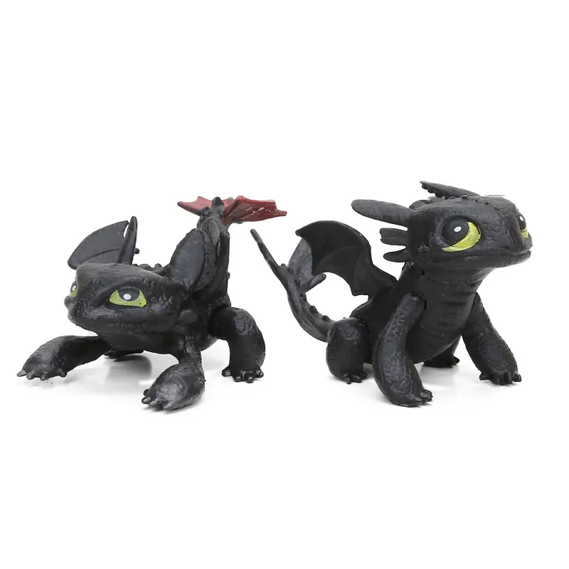 2pcs figure 15 см Белый Беззубик Как приручить дракона 3 плюшевая игрушка Ночная фурия мягкий белый дракон чучело животное кукла игрушки светильник Fury - Цвет: 2pcs figure