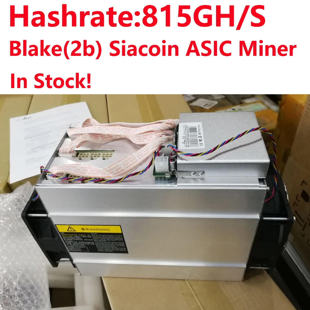 В наличии! Bitmain Antminer A3 815G Блейк 2b алгоритм Siacoin горные машины Шахтер 815Gh/S без