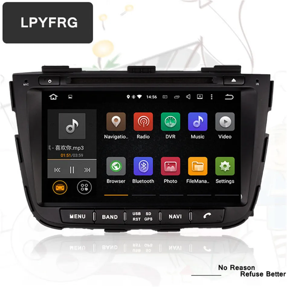 Автомагнитола с gps-навигацией и sd-картой 1024*600 4 + 64 ГБ android 10 0 для kia sorento 2013 2014 |