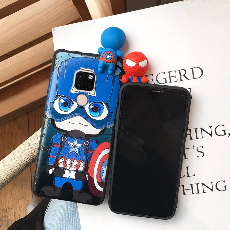 Для iphone XS Max милый 3D чехол для телефона с героями Мстителей X XR 4S 5S 6 S 7 P 8 Plus рисунком