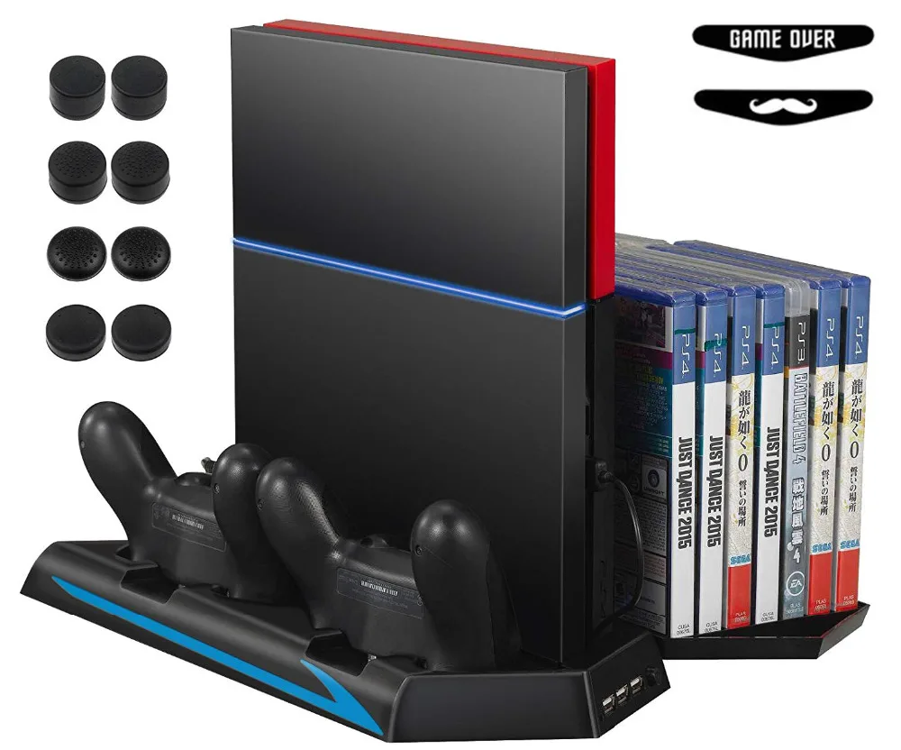 Вертикальная подставка для PS4 охлаждающий вентилятор игрового контроллера док