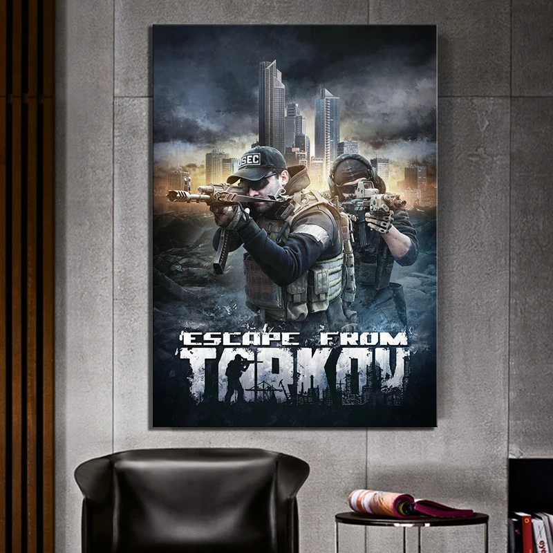 1 шт. плакат Побег из видеоигры тарков Художественная Картина на холсте HD Solider