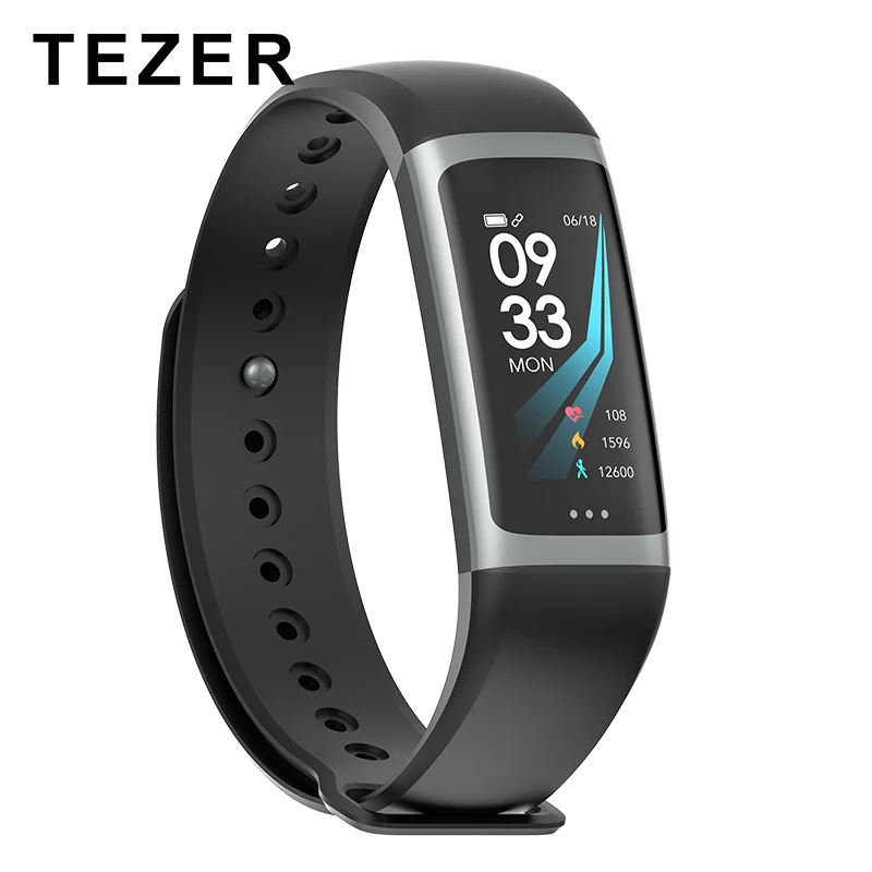 TEZER R26 умный Браслет фитнес-трекер с монитором сердечного ритма кровяное давление монитор кислорода для iOS Android - Цвет: Синий