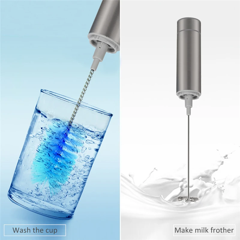 Новый 2018 электрический портативный нержавеющий венчик для взбивания молока