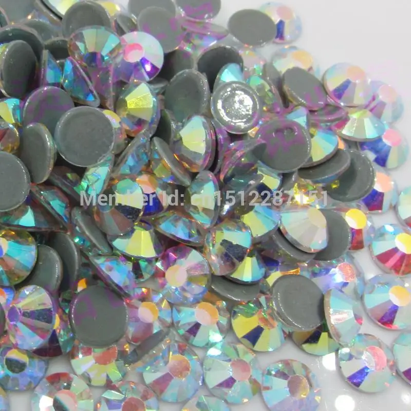 Diamantes de imitaci&oacute;n de cristal transparente, piedras para zapatos y ropa, SS20 AAAAA, 4,6-4,8mm, AB, 10 bolsas/lote-3