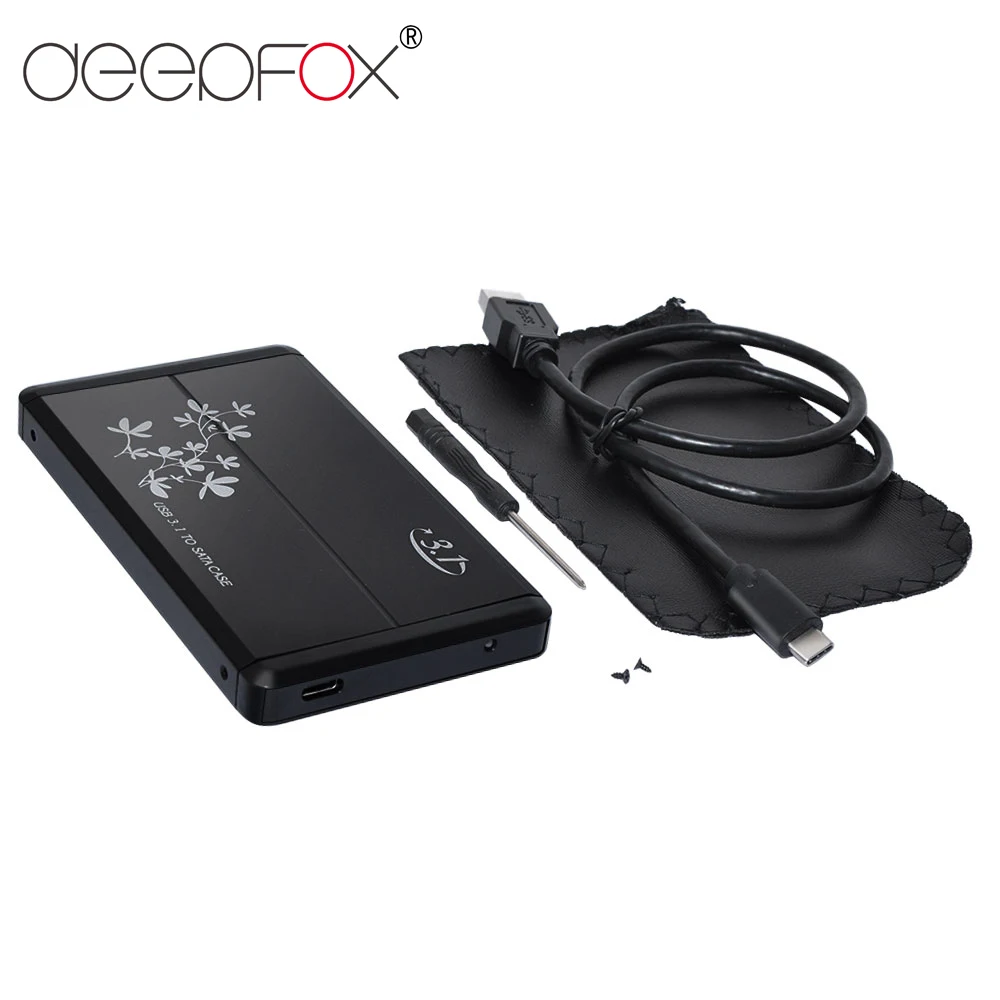 

Чехол для внешнего жесткого диска DeepFox, Type C, 2,5 дюйма, SATA на USB 3,1