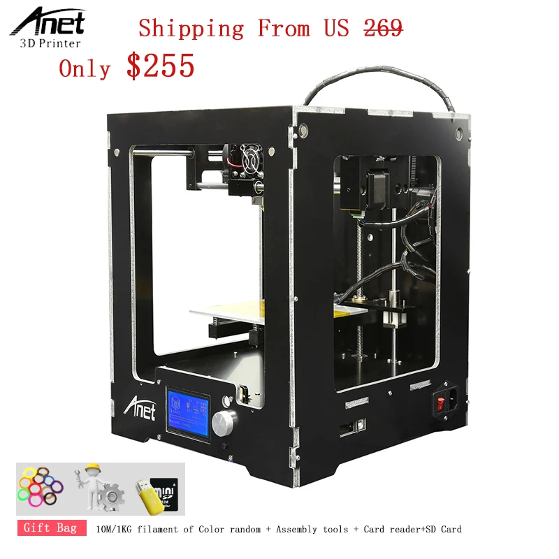 Высокая точность печати Anet A3S 3d принтер алюминиевая композитная панель