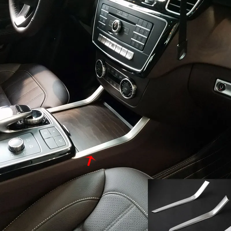Для Mercedes Benz GLE ML W166 GL X166 GLS автомобильный Стайлинг консоль панель Крышка подстаканник наклейка авто внутренняя отделка Аксессуары