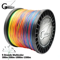 fishing wire line 9 strands 300m 500m 1000m 1500m braid wire super multicolor pe braided strong strength fish line 20lb 200lb