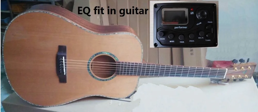 Полный твердой древесины выполнять электро Акустическая гитара|acoustic guitar|electro