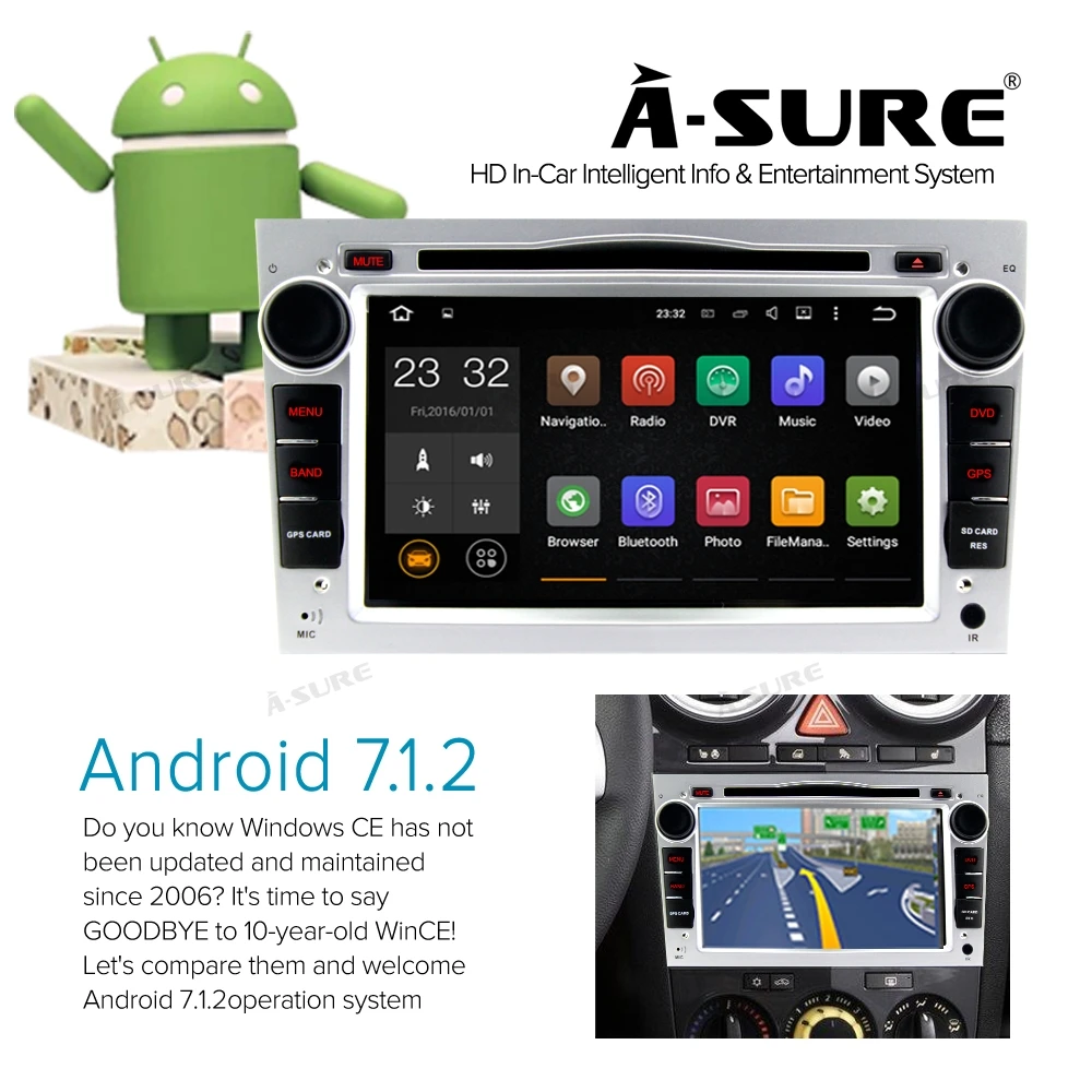 A Sure Android 7 1 Quad процессор DAB + RDS 4G wifi Радио DVD gps для Opel Astra H Corsa Vivaro Meriva Zafira B Omega