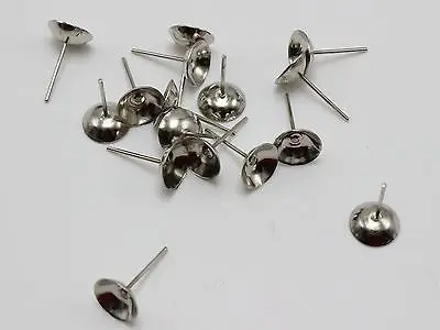 Серьги-гвоздики 100 пробы из серебра штифт для ногтей 8 мм | Украшения и аксессуары