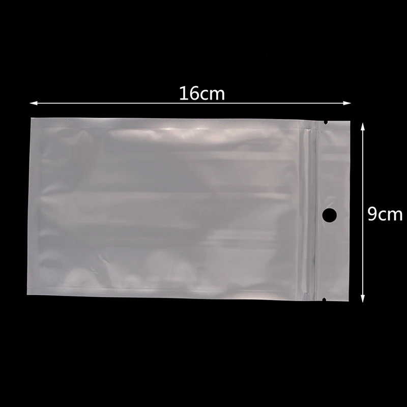 100 шт водонепроницаемые пластиковые пакеты на молнии Ziplock мешки пакет с висячим