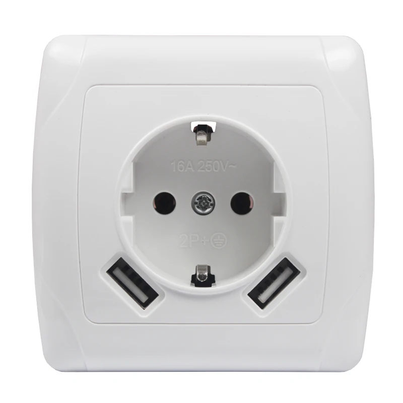 Стиль USB настенная розетка двойной USB Порты и разъёмы 5V 2A pared приз electrique приз usb murale steckdose FA-02