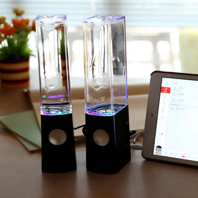 Проводная Колонка Excelvan для танцев колонки Hi Fi стереодинамики со светодиодной