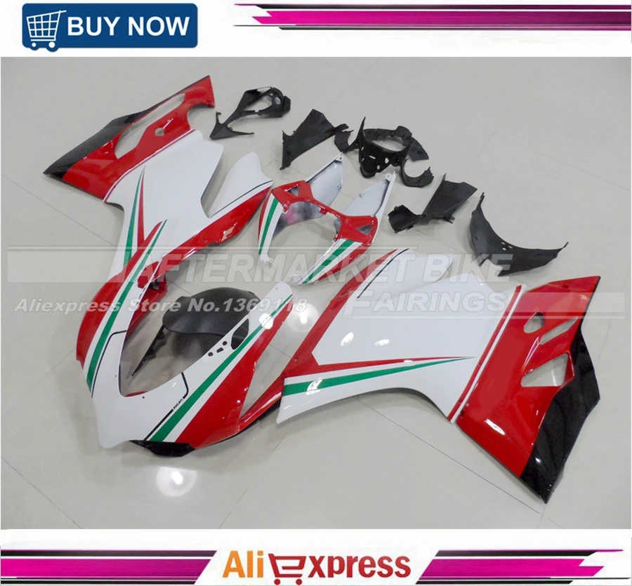 

Japanese Advanced ABS Plastic Injection Molded Motorcycle Fairings For Ducati 1199 899 ITALIAN TRICOLOR Full Bodywork