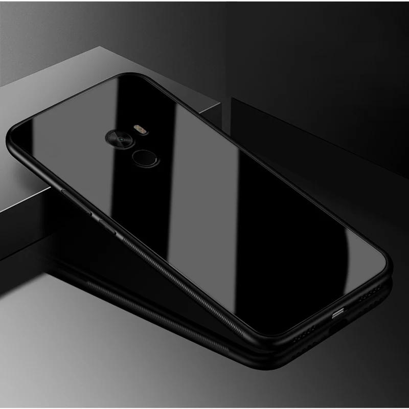 Чехол для xiaomi mi x, роскошный однотонный жесткий чехол из закаленного стекла с мягким краем для xiaomi mi x 1 mi x1 shell mi x, задняя крышка