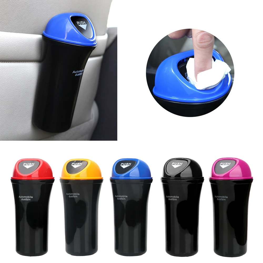 

Car Trash Dustbin Can Organizer Garbage Holder Auto Door Seat Back Visor Trash Bin Paper Automobiles Storage Bag Accessories