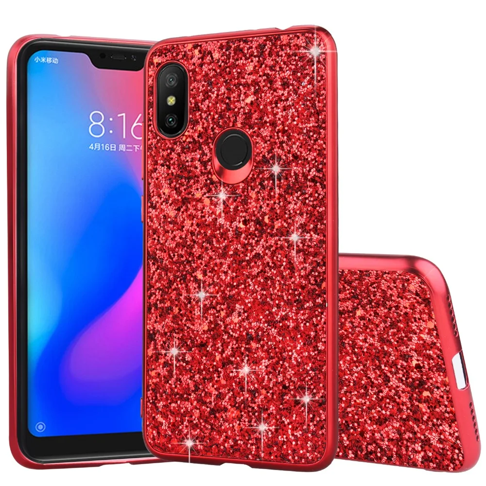 Противоударный чехол для Xiaomi Redmi Note 6 с блестящей вспышкой Pro|Бамперы| |