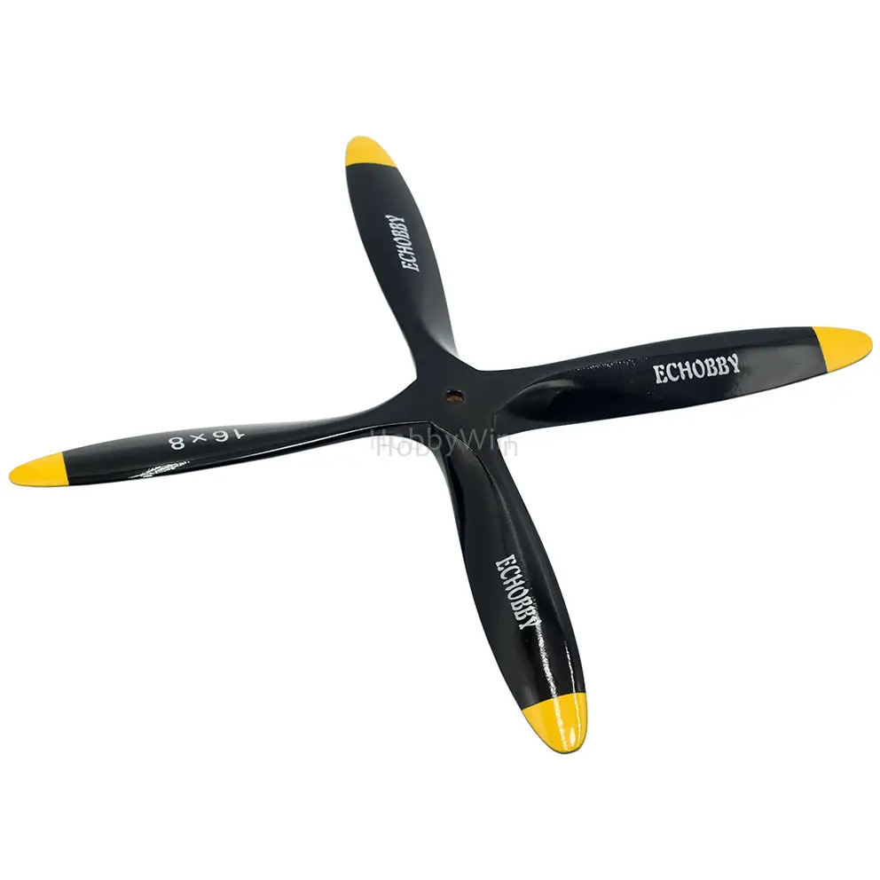 

4 blade Black 16x8 CCW Engine Wood Propeller for RC Fuel Power Model Airplane