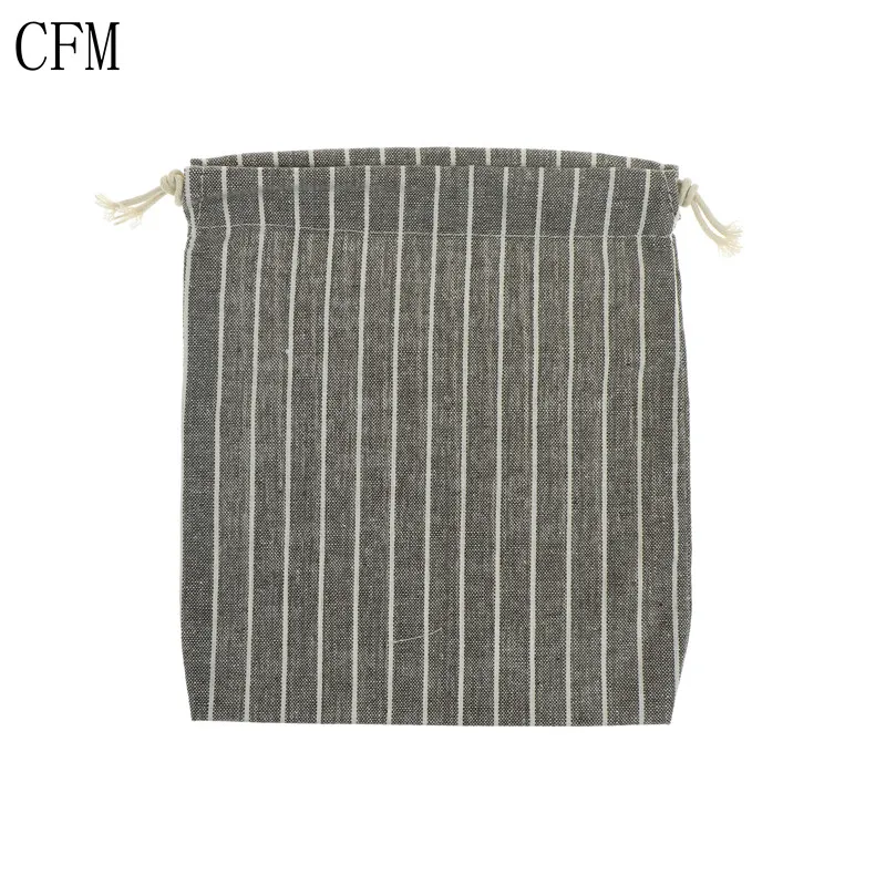 CFM Полосатые сумки на шнурке дорожный мешок для хранения одежды сумка хлопок женская обувь для девочек сумки косметичка высокое качество - Цвет: CFM