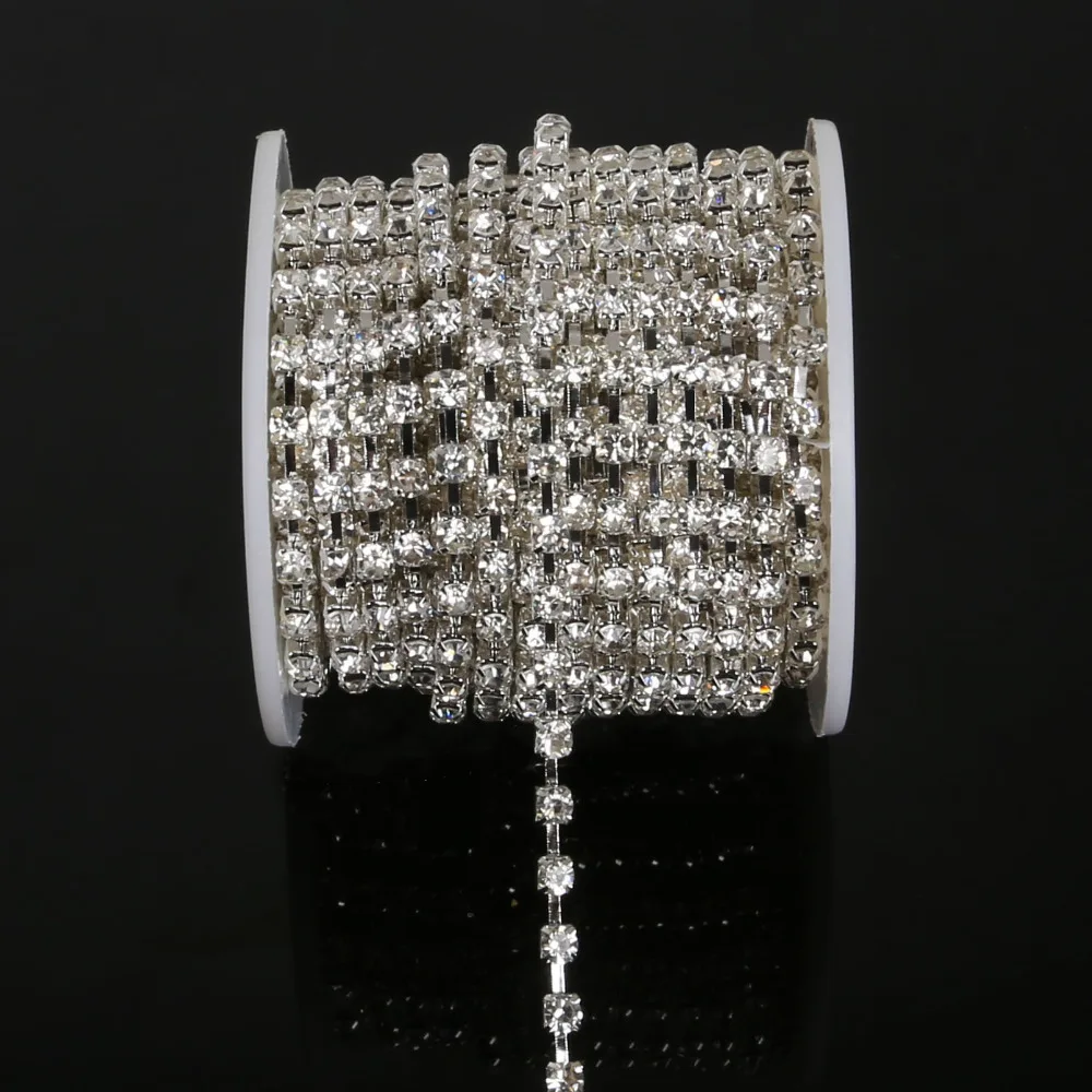 10 ярдов прозрачная кристаллическая интенсивная Серебряная основа новый стиль