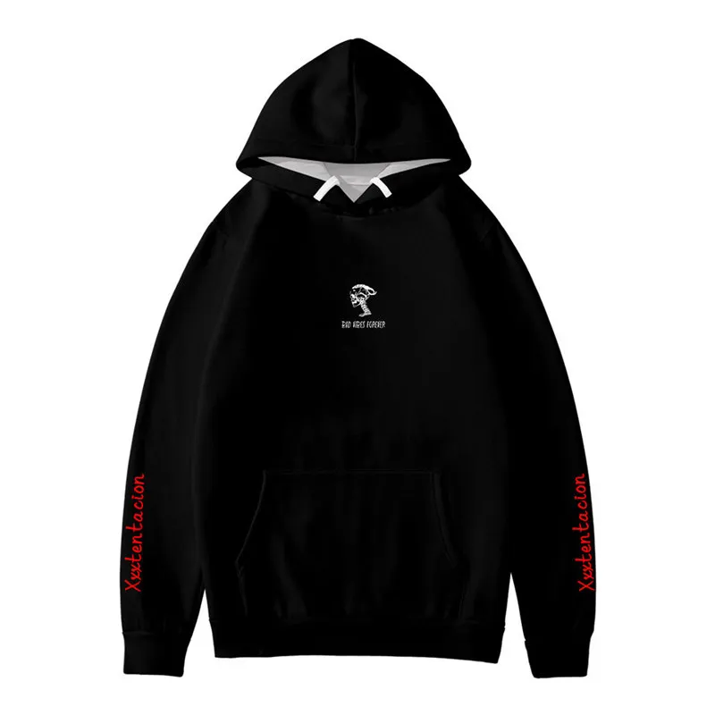 2019 Xxxtentacion BAD Hoodie Ripper Hip Hop Rapper мужские толстовки с принтом свободная толстовка