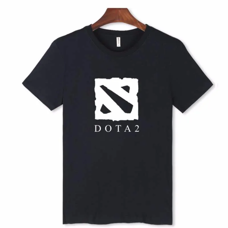 Dota2 с короткими рукавами Повседневная хлопковая Футболка Мужская Классический