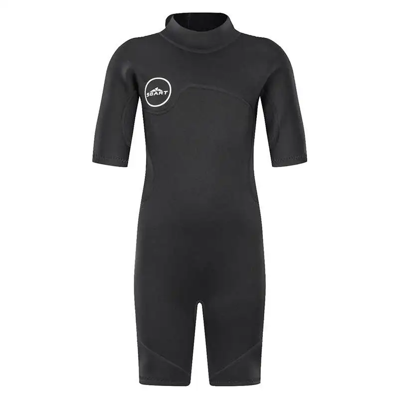 SBART Kids 2mm SCR Neoprene Swimsuit Baby Wetsuits Snorkeling Surfing Children's Swimwear Short sleeve Elastic Diving Suits