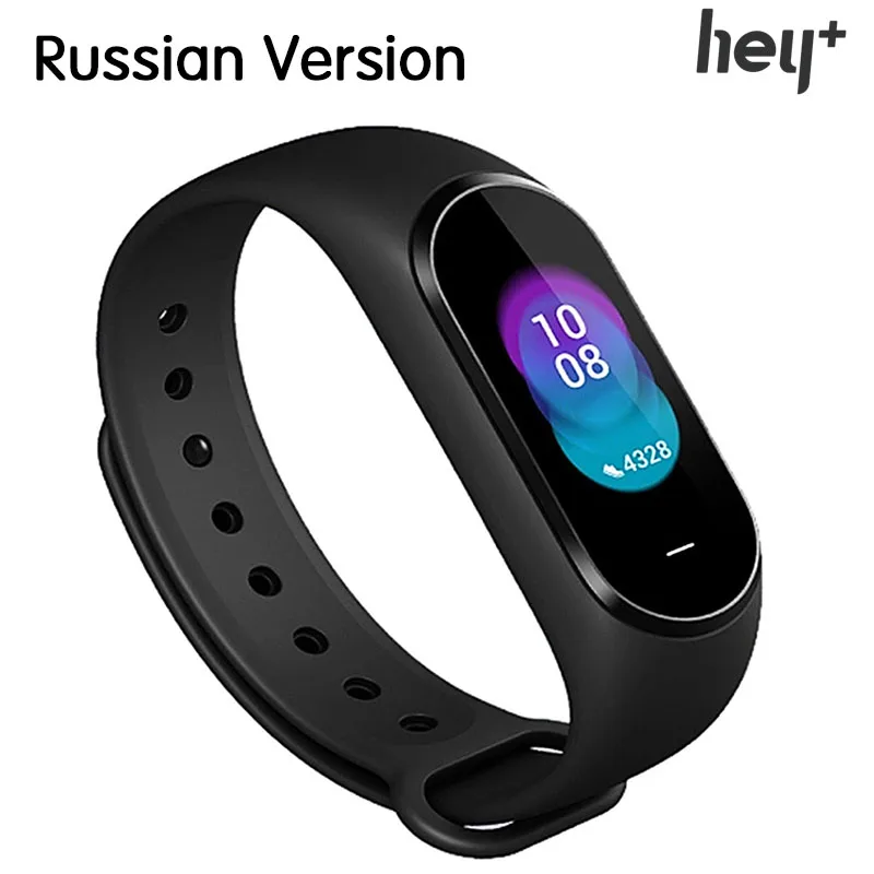 Английская версия Xiaomi Hey Plus Smartband 0,95 дюймов AMOLED цветной экран встроенный многофункциональный NFC монитор сердечного ритма умные часы - Цвет: Russian Version