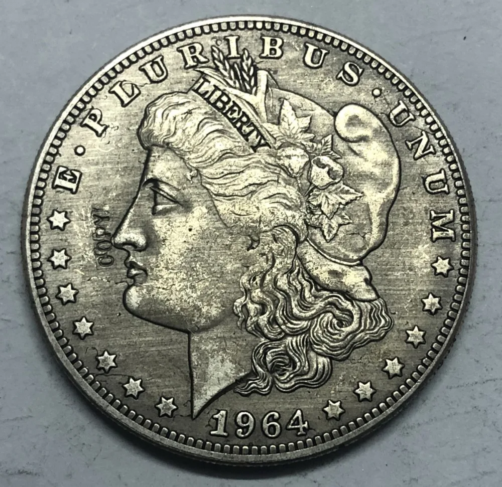 Копия монеты Посеребренная монета один доллар США 1964-p | Дом и сад