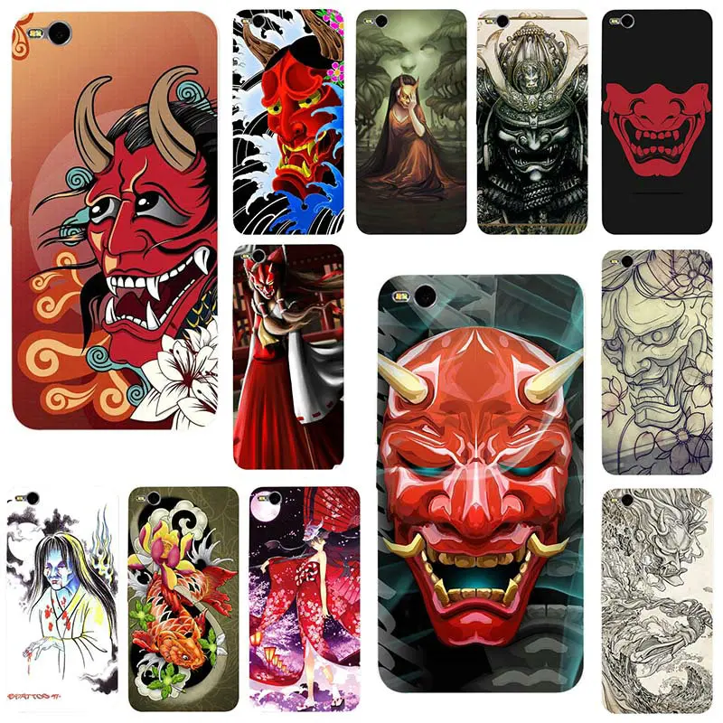 Японский Oni Hannya демоническая маска Чехлы ТПУ телефон для htc один M7 M8 M9 M10 E9 плюс U11 A9