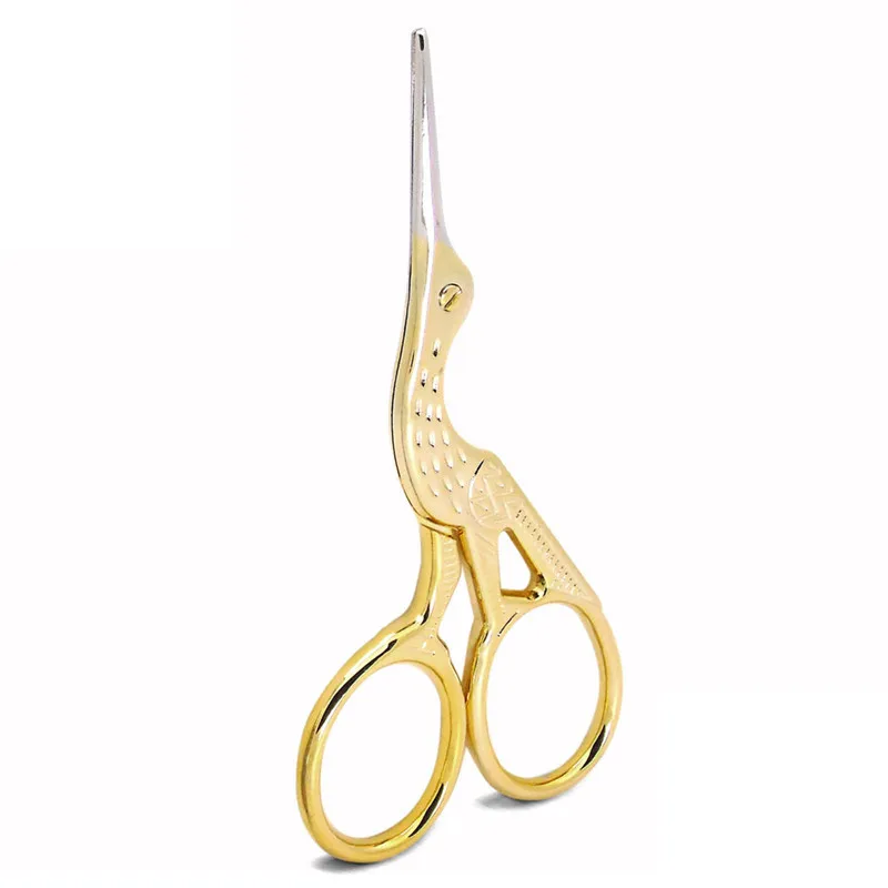 1 PC Vintage Gold Crane Shape Stork Embroidery Sewing Tools Measures Retro Craft Shears CrossStitch Scissors P15 | Дом и сад