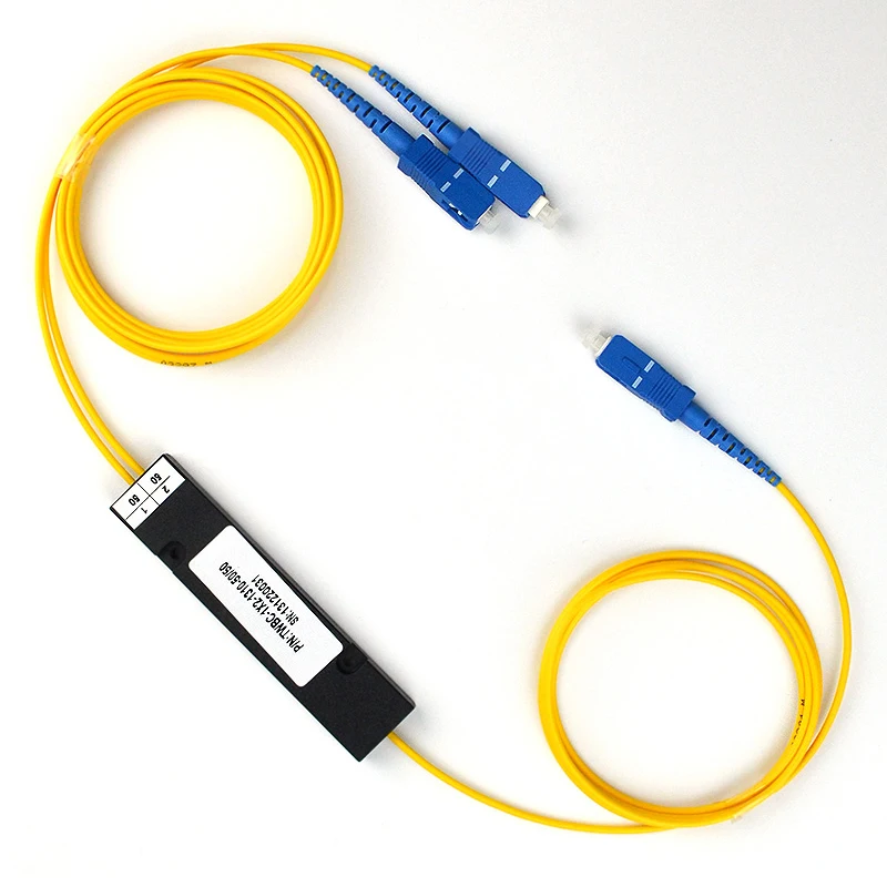 1x2 PLC Fiber Optic Splitter with SC/UPC Connector